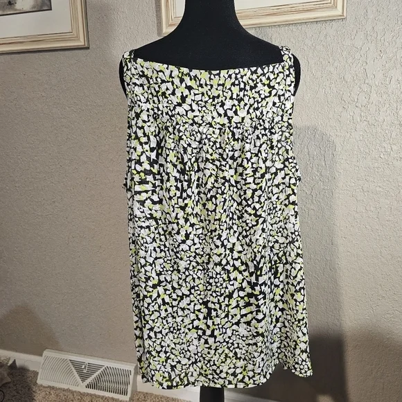 Avenue Sleeveless Ruffle Neck Abstract Print Tunic‎ Top Plus Size 18 20 - Picture 3 of 7